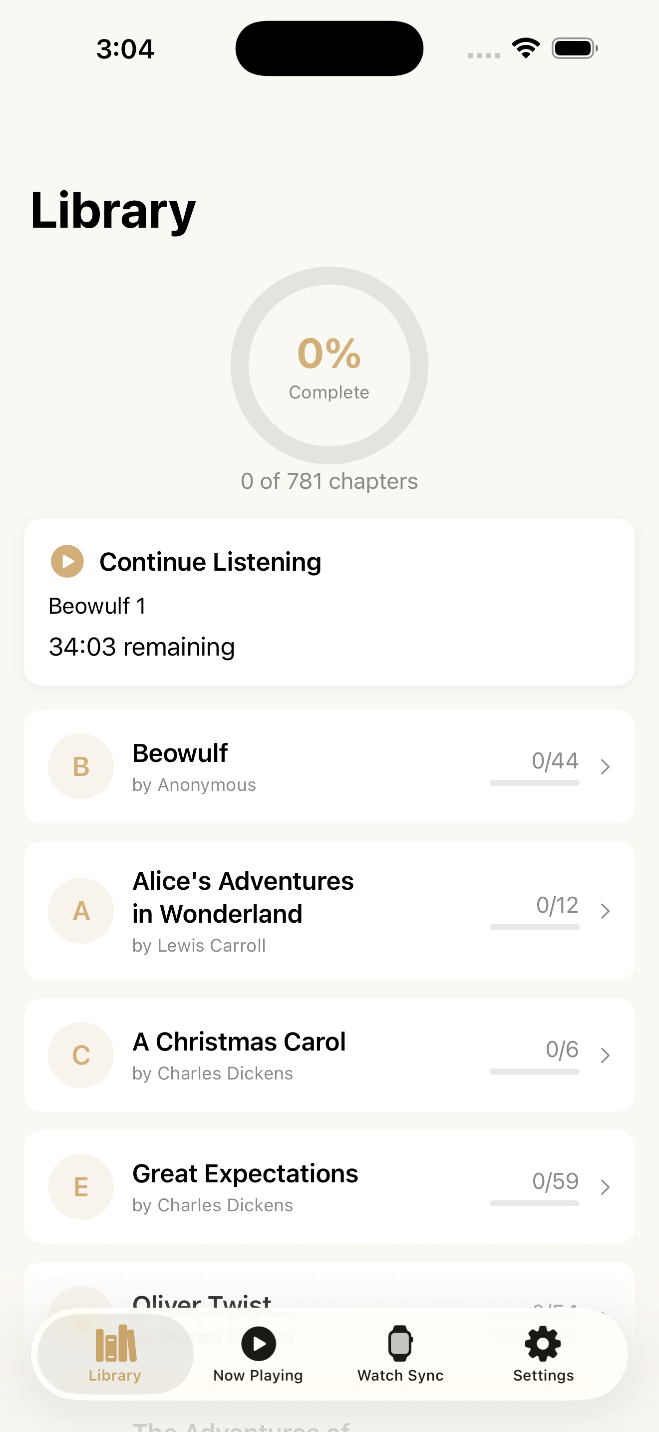 Prosa App Preview — Audiobook Library and Player